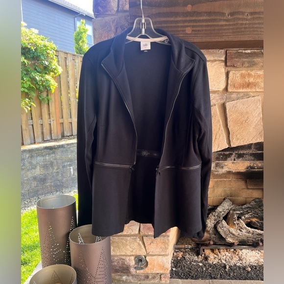 Cabi Black Women's Relax Convertible Stretch Ponte Long Jacket NWOT 5655 - Picture 4 of 6